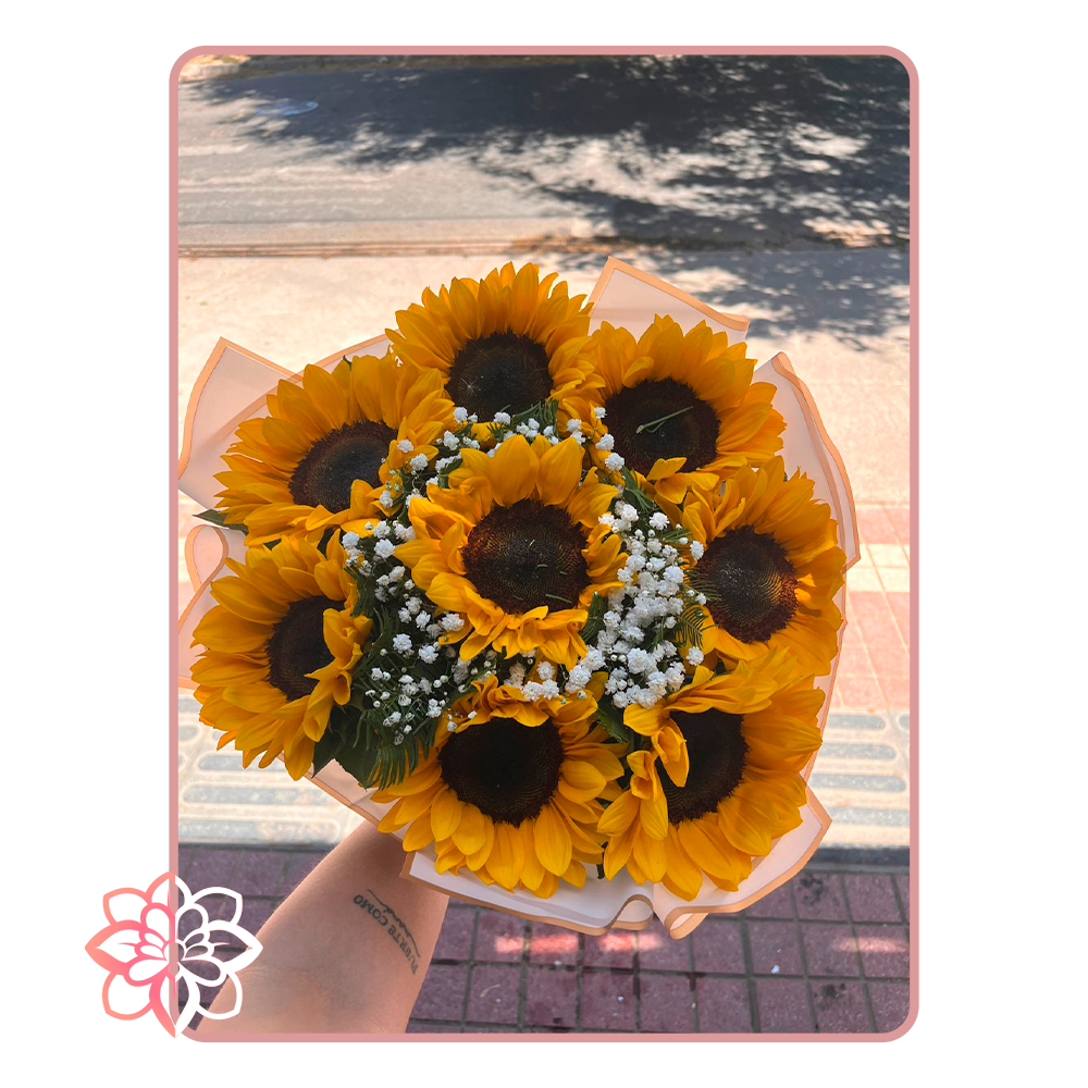 Ramo “Sol Radiante” – Hermoso Ramo de Girasoles