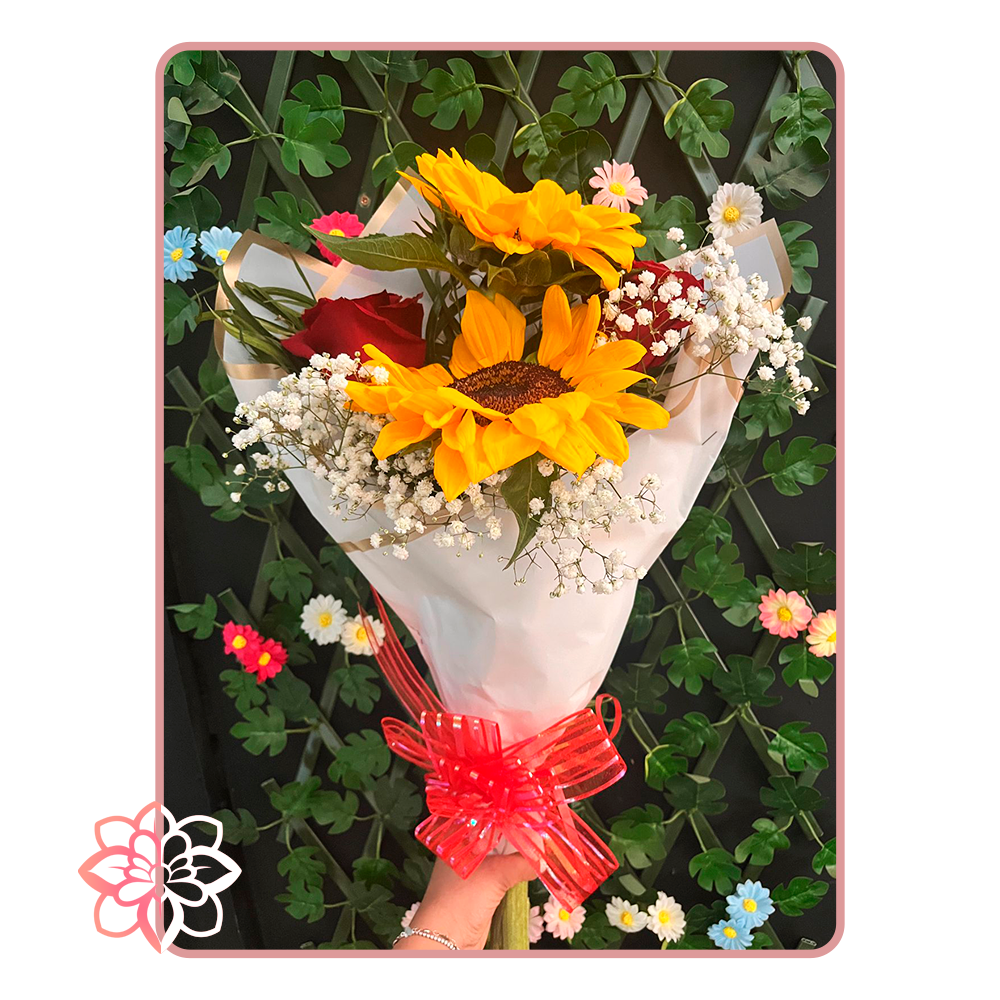 Ramo Especial con Dos Girasoles y Dos Rosas