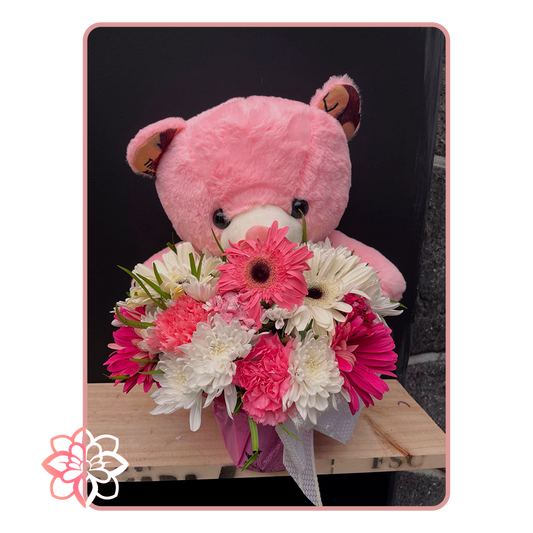 Hermoso Arreglo con Osito de Peluche