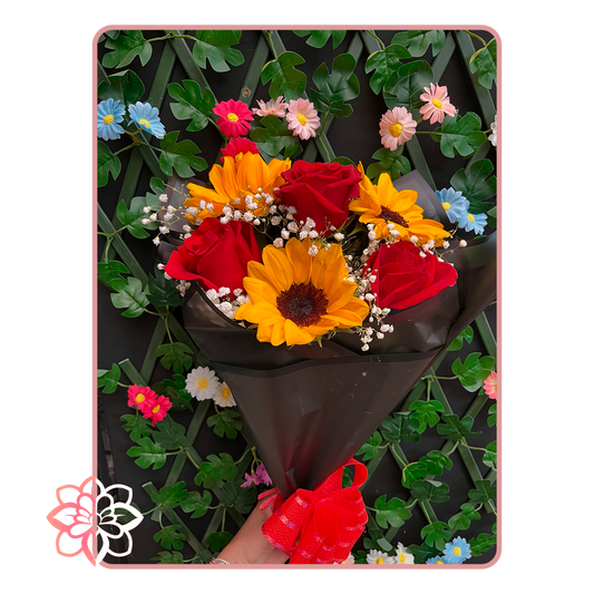 Hermoso Ramo con Girasoles y Rosas