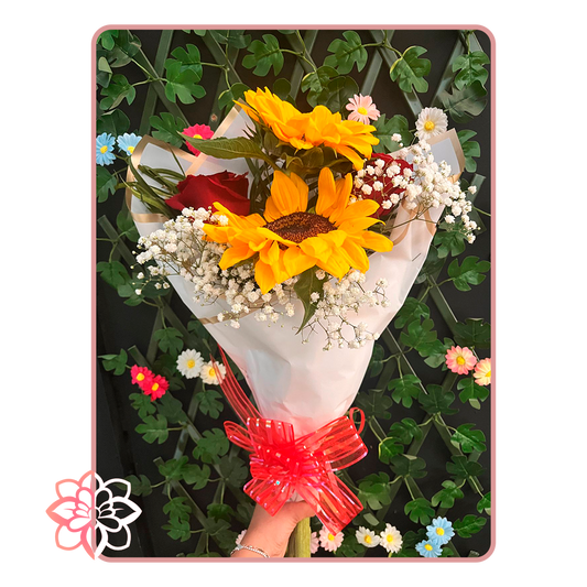 Ramo Especial con Dos Girasoles y Dos Rosas